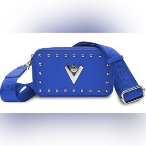 NWT Valentino Orlandi Navy Blue Crossbody Camera-Style‎ Handbag Purse